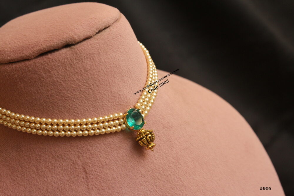 CZ pendant with sarvoski pearl and antique gold drop
