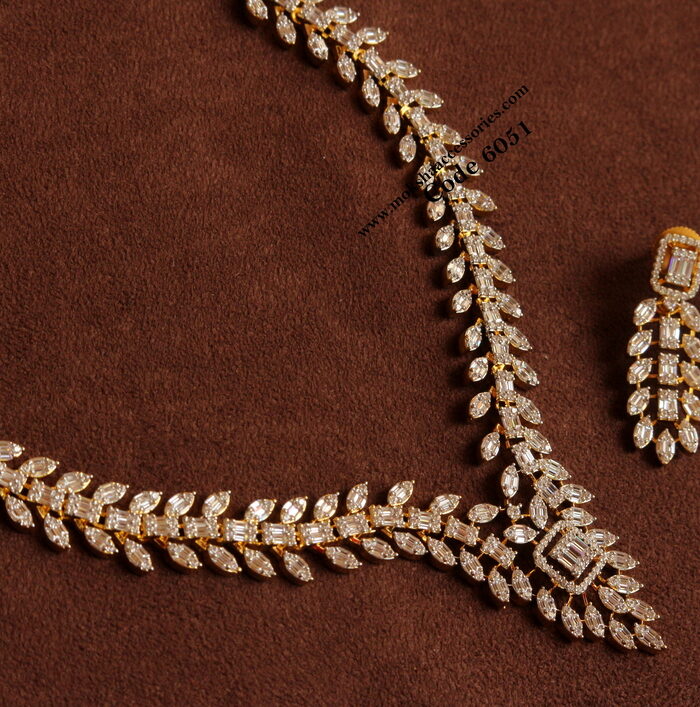CZ glass stone neckset