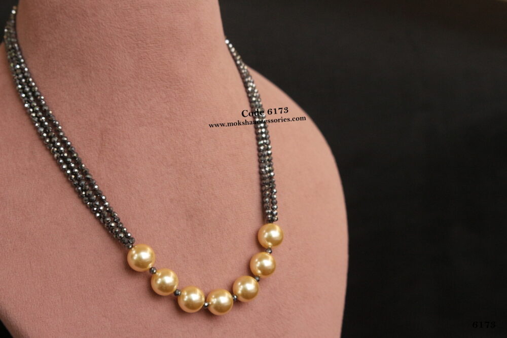 Sarvoski pearls with diamond cz black beads
