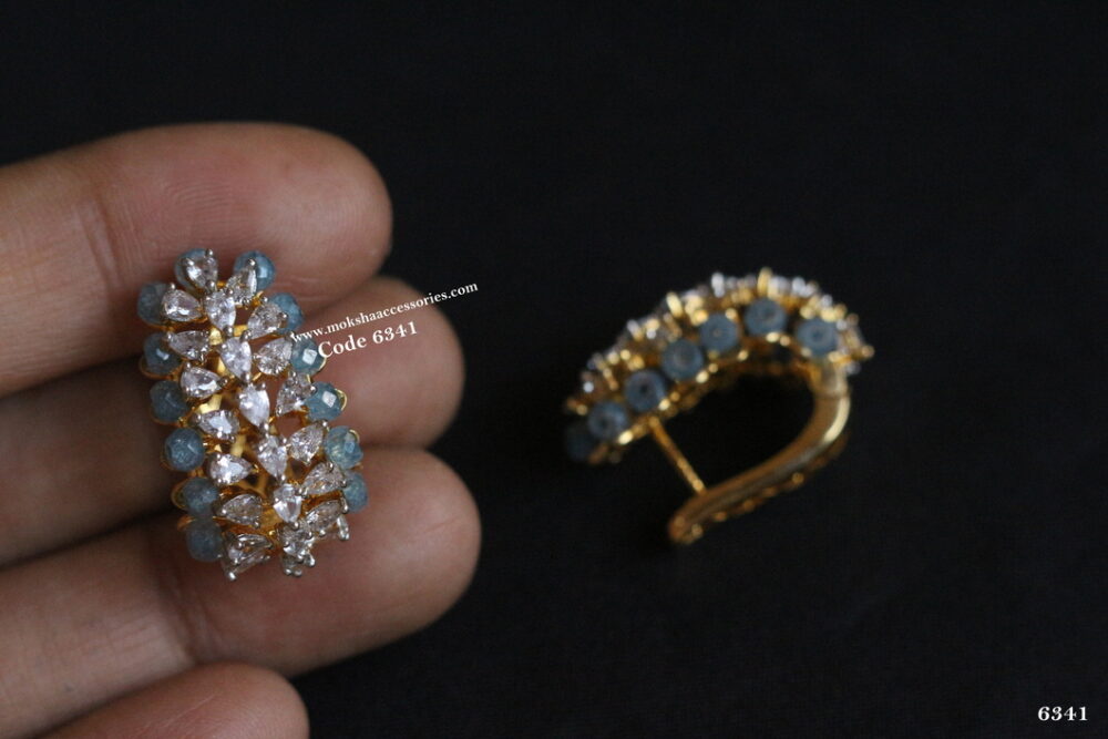Studs with real cz beads
