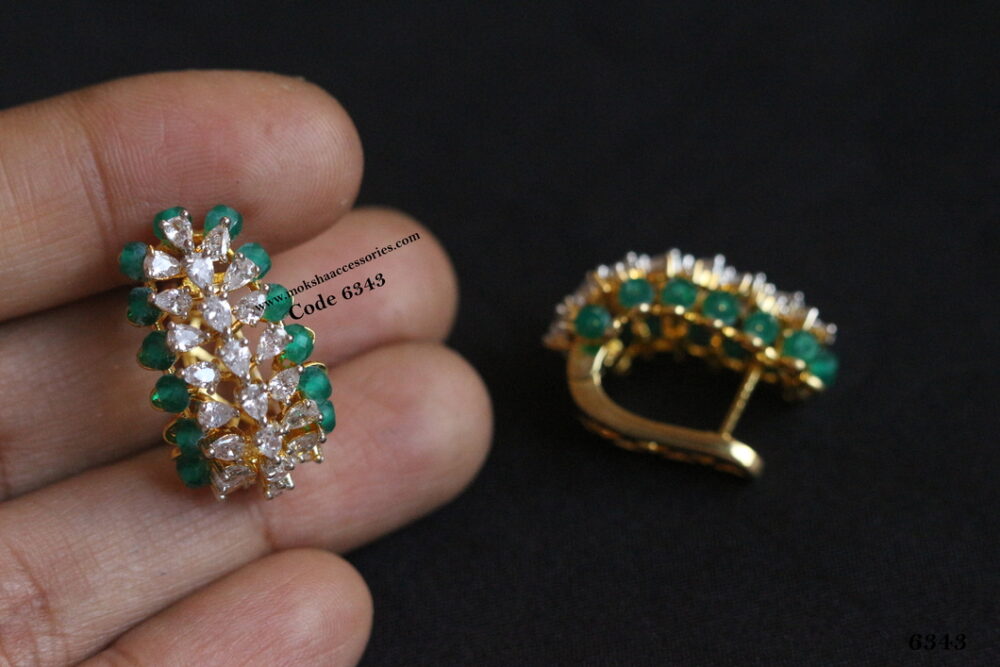 Studs with real cz beads