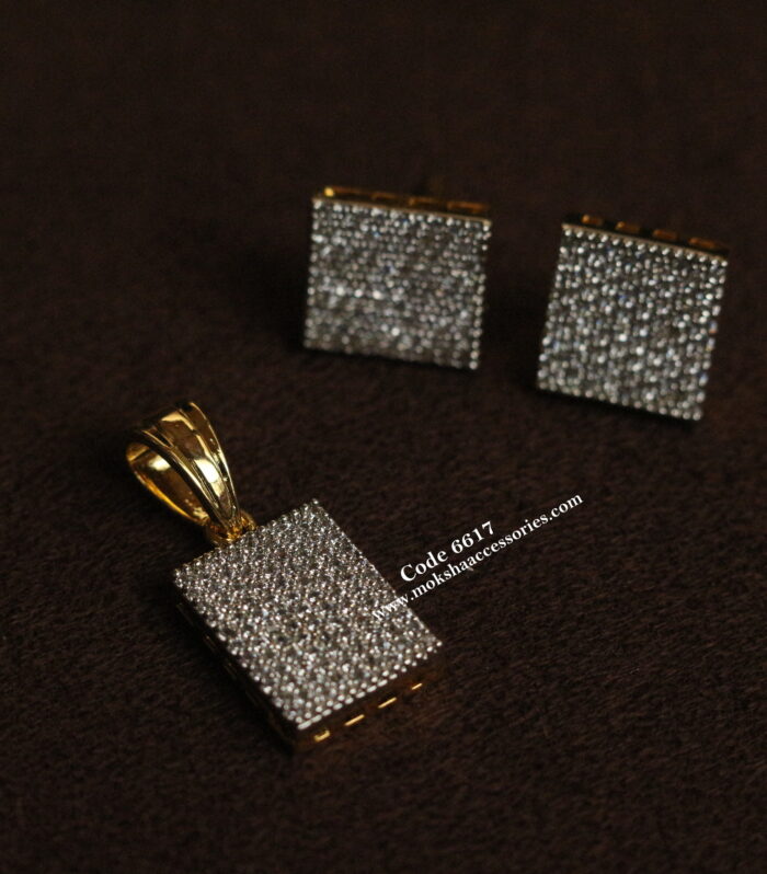 AD stone pendant set
