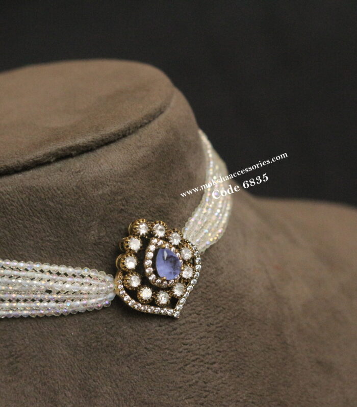 Antique gold pendant with sugar beads