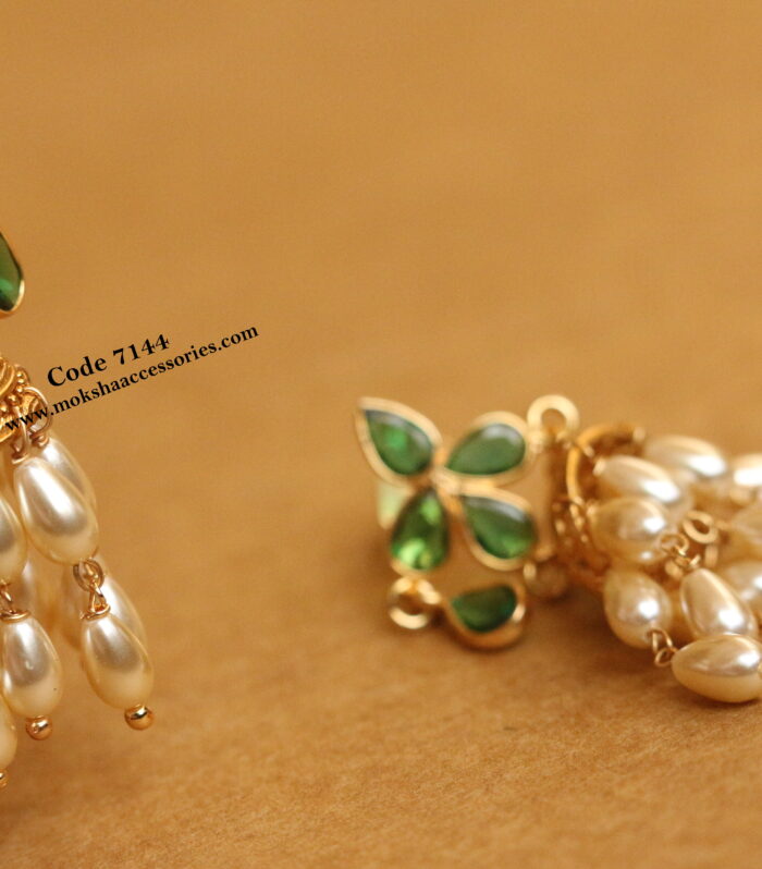 CZ jhumki with real sarvoski drops