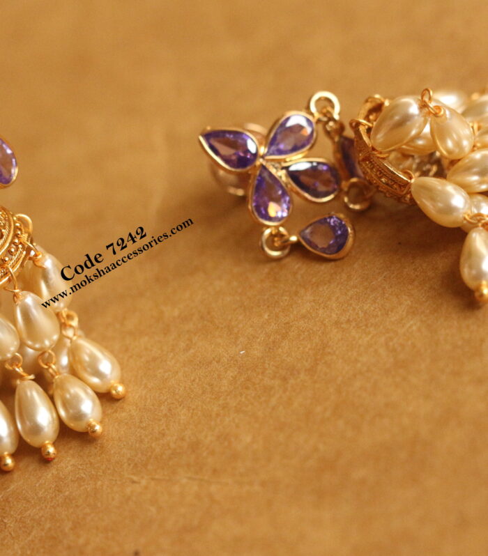 CZ studs with real sarvoski drops