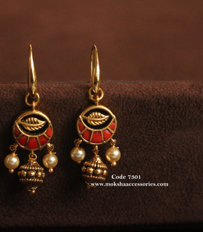 Real coral earrings