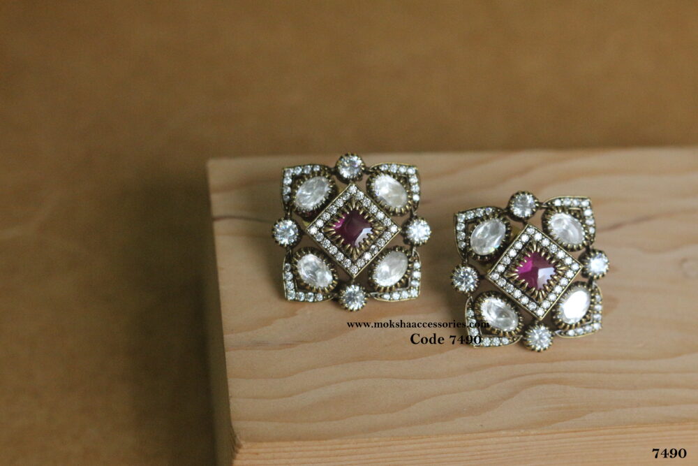 Ruby stone studs