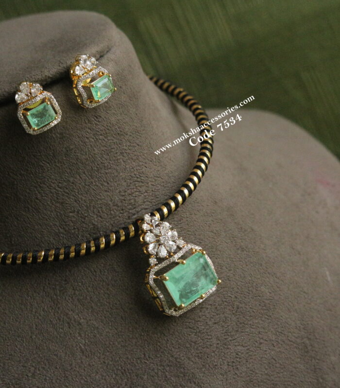 Hasli with cz pendant set