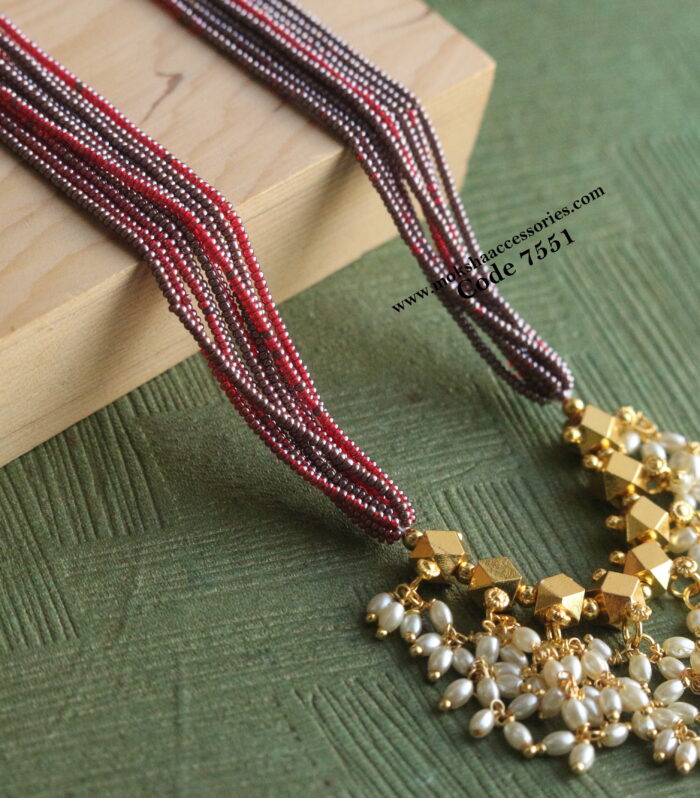 Gold balls with rice pearl and onion color beads