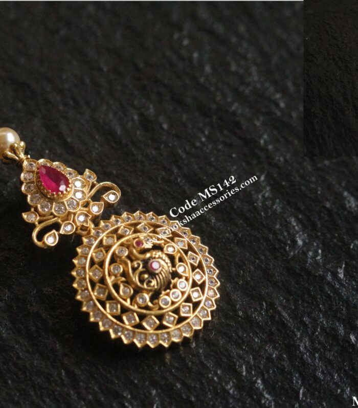 92.5 silver peacock pendant with back hook (6.5 Gms)