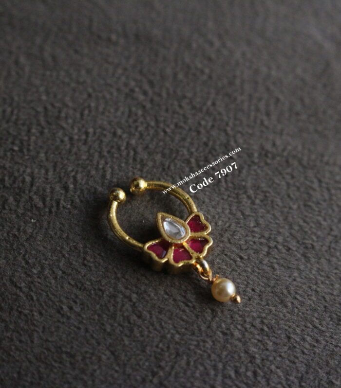 Nath with ruby stone