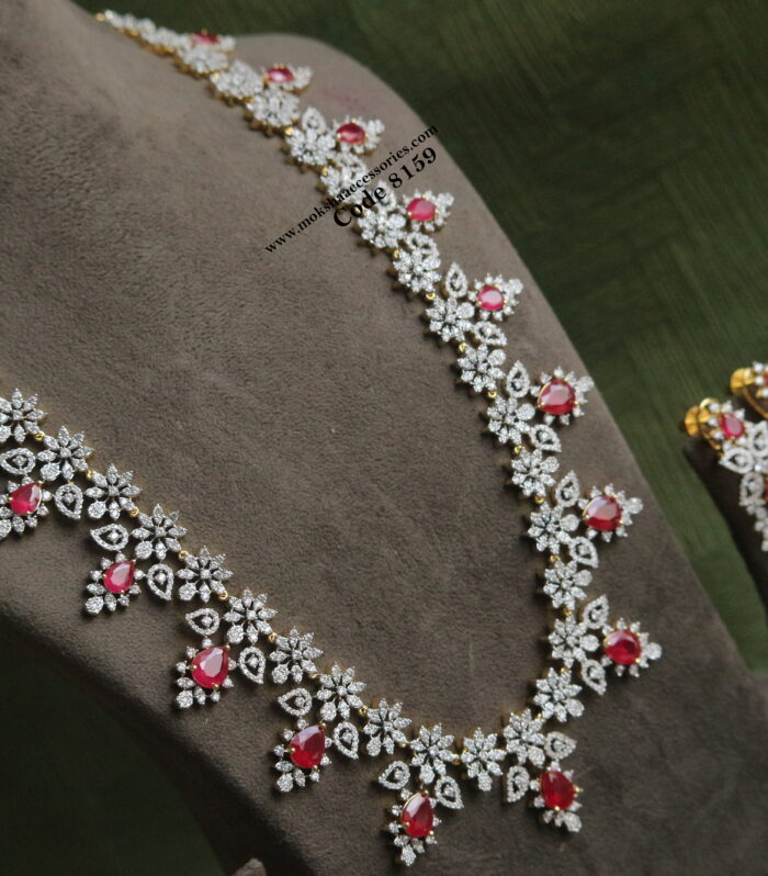 CZ ruby stone long haram