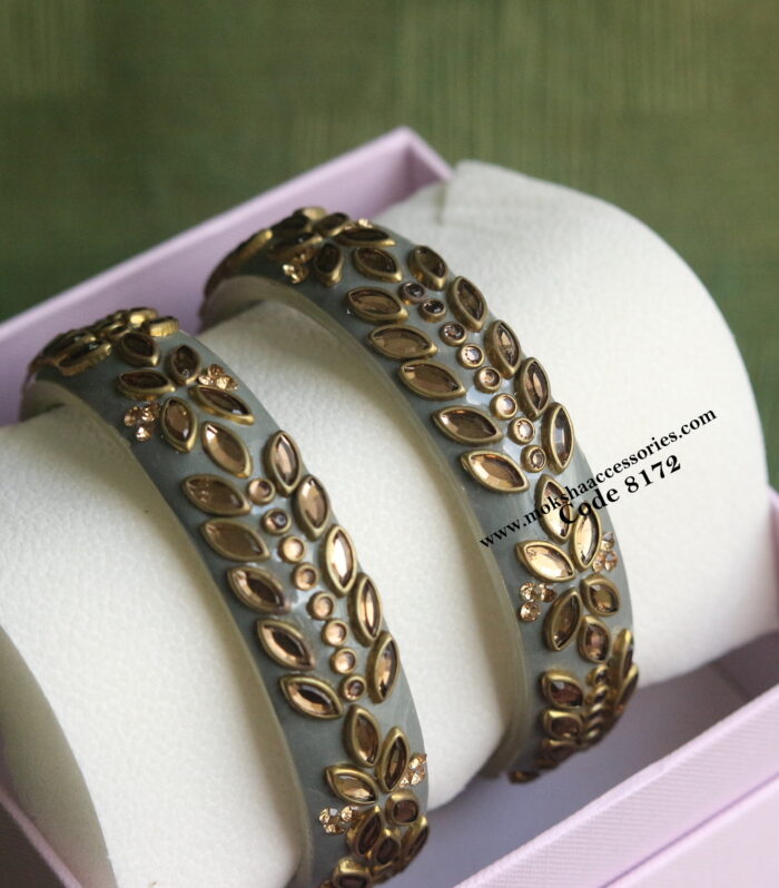 Ivory material bangles set of 2 (2.8- 4  size available)
