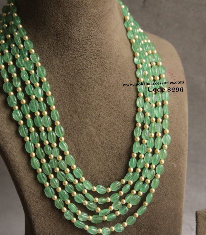 Real strawbery and sarvoski pearl mala