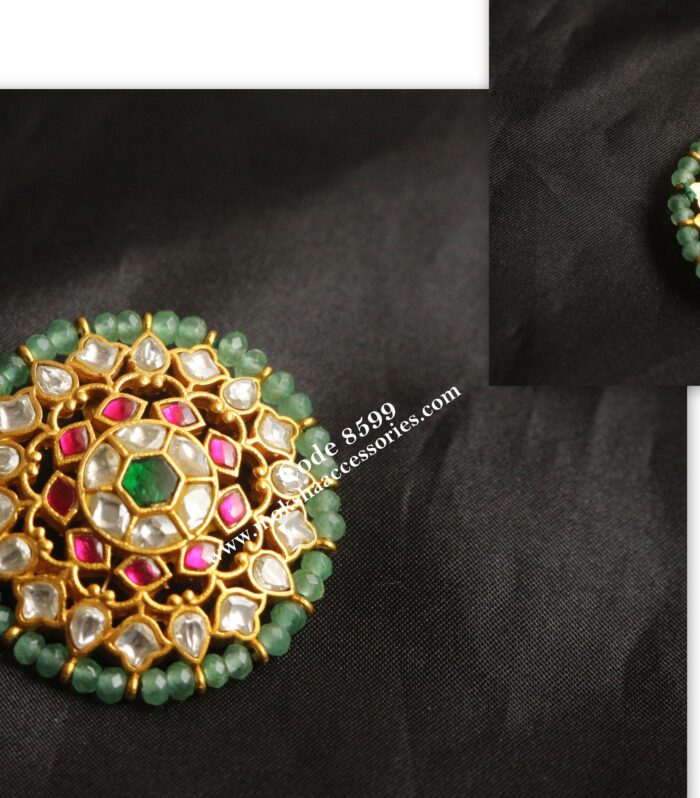 Jadaukundan pendant with back hook