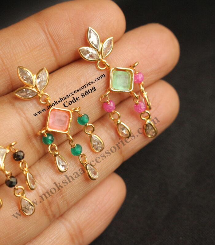 CZ earrings (set of 3 pairs)