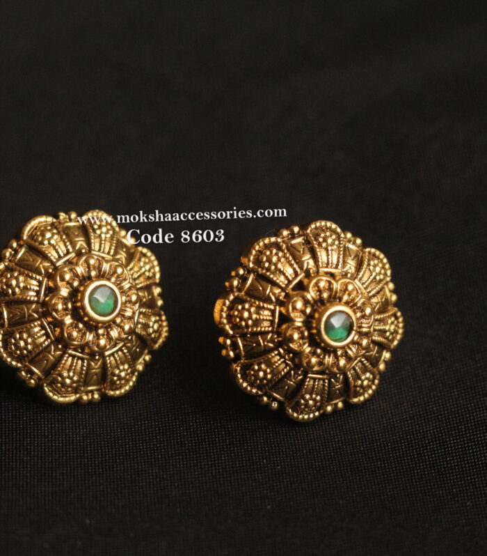 Antique gold studs