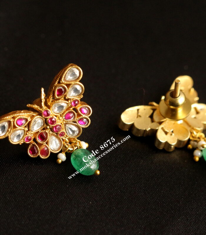 Jadaukudan butterfly studs with back screw
