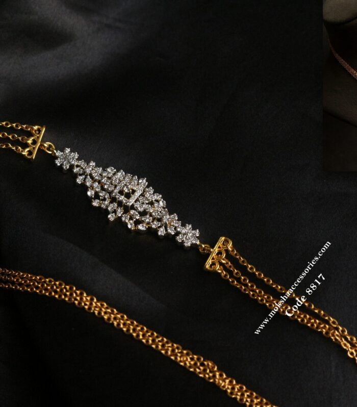 Chandraharam chain with diamond alike pendant