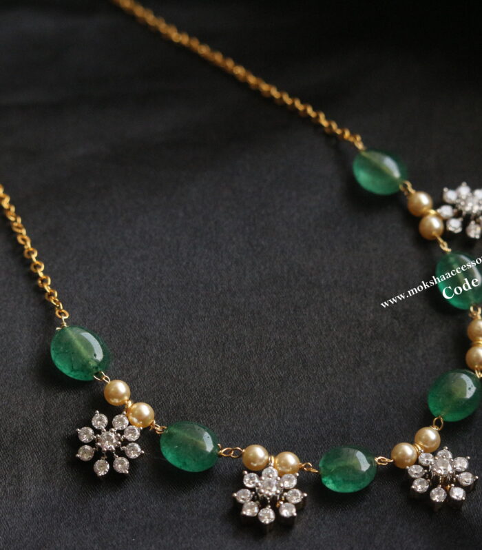 CZ pendants and studs with pumpkin onyx beads