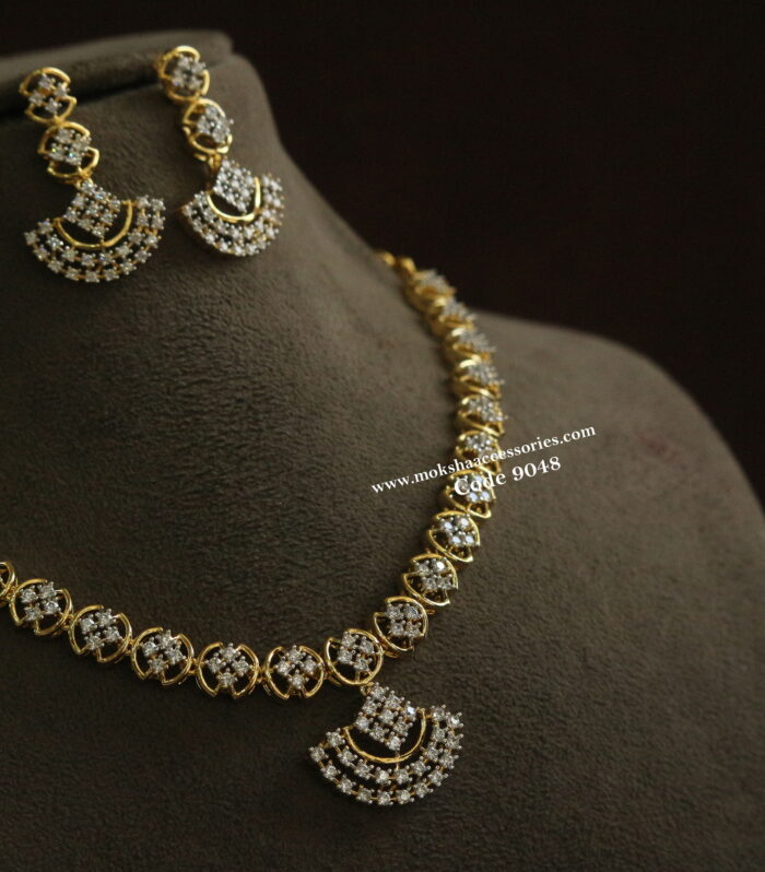 CZ diamond alike neckset