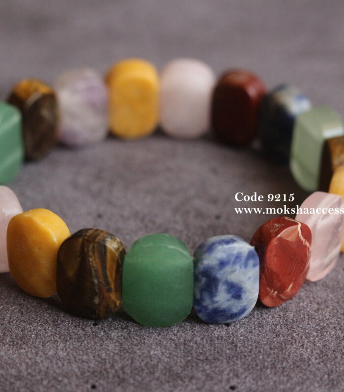 Tumbled stone bracelet