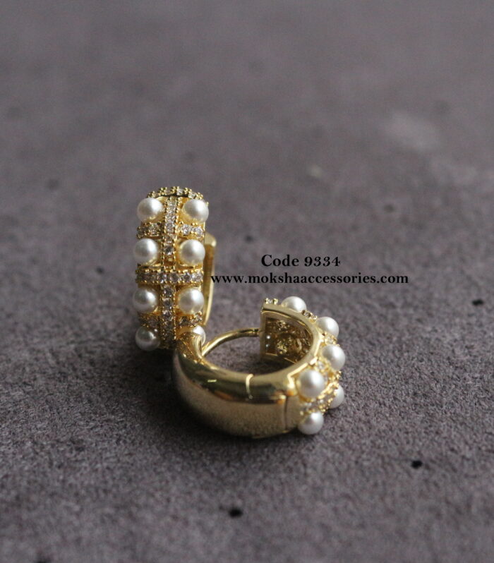 Pearl and CZ hoops