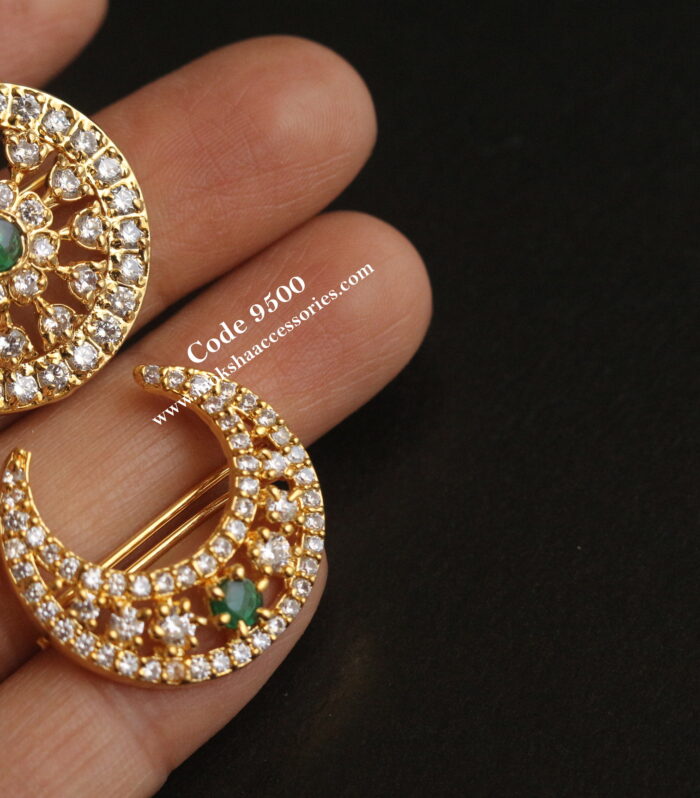 Sun and moon hair clips