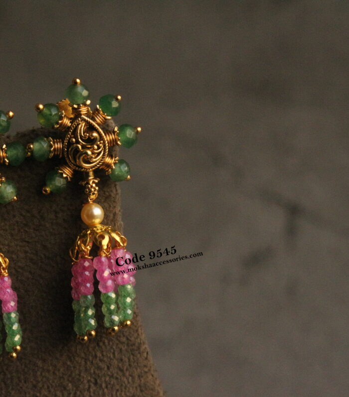 Nakshi earrings with real cz beads