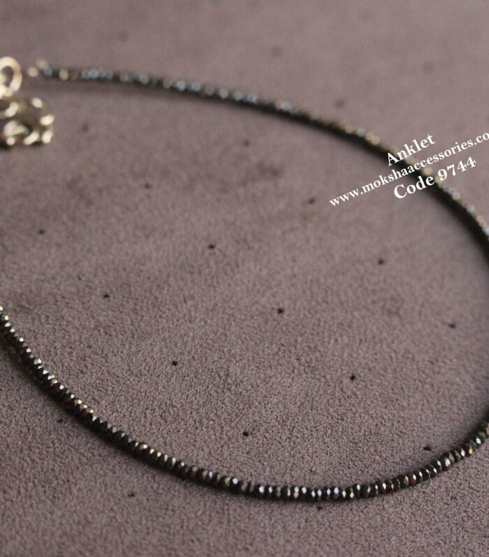 Black real diamonds anklet for elders