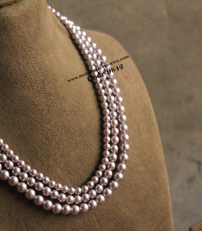 Purple pearl mala
