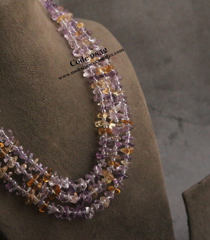 Amethyst quartz beads mala
