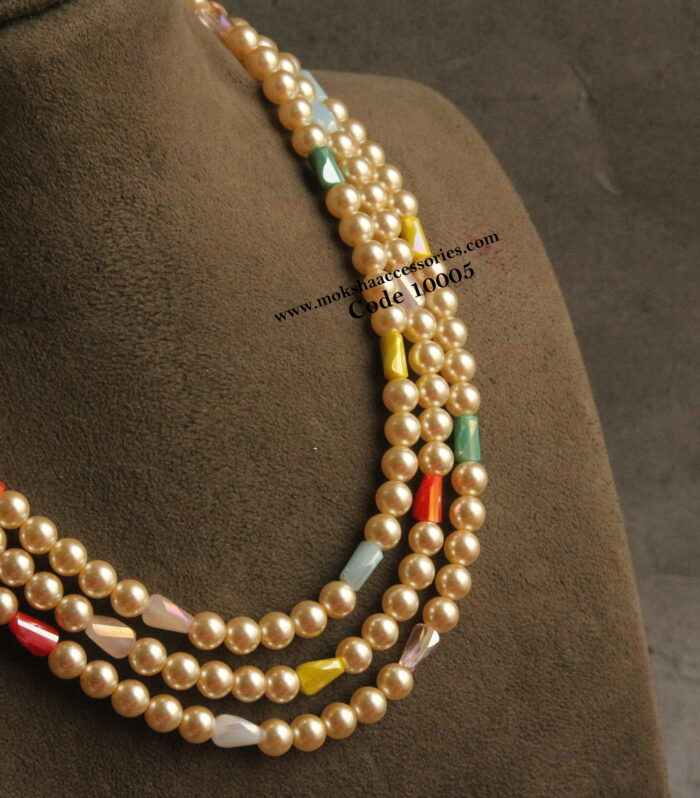 Sarvoski pearls with fancy multicolor beads
