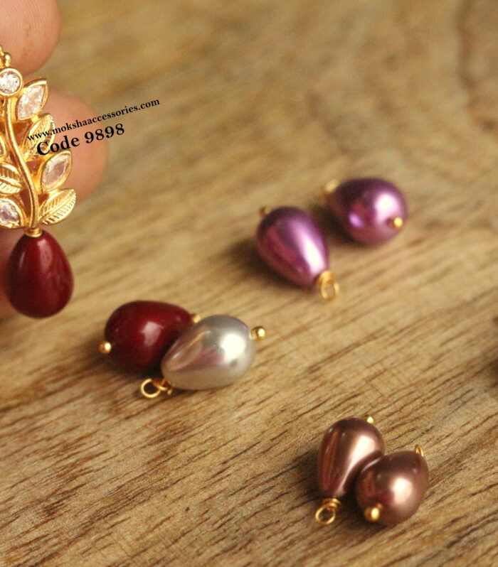 Changeable studs with 5 color pair of shell drops