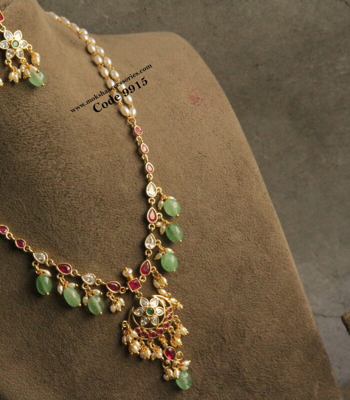 Jadaukundan neckset with earrings