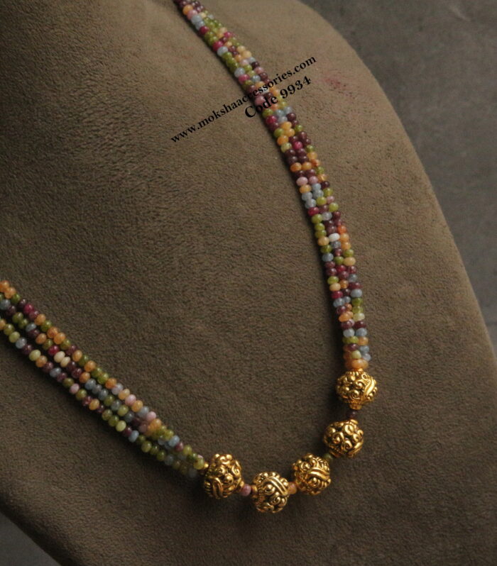 Nakshi beads with real natural onyx beads