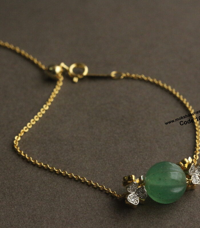 Pumpkin beads and GJ bracelet with adjustable lock