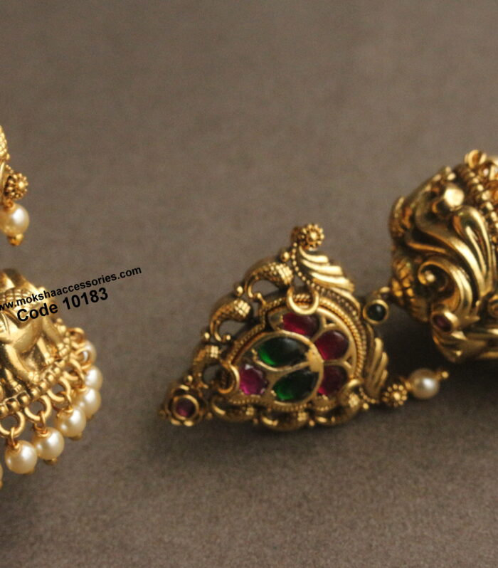 Nakshi jhumki with sarvoski drops
