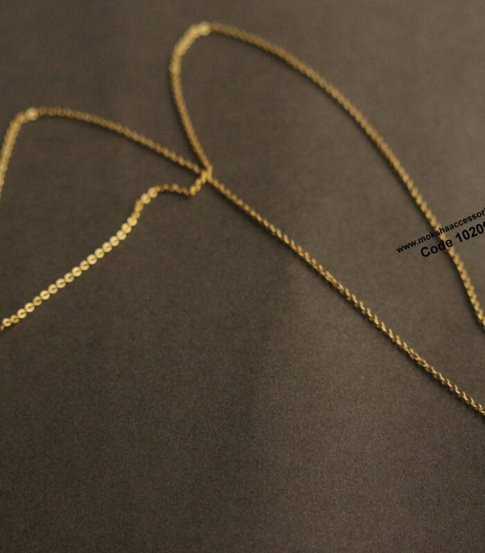 CZ pendant with gold chain and adjustable lock system