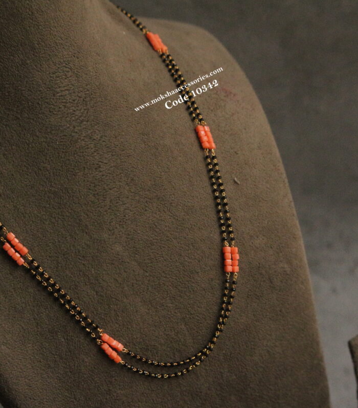 Black beads with kasu square beads