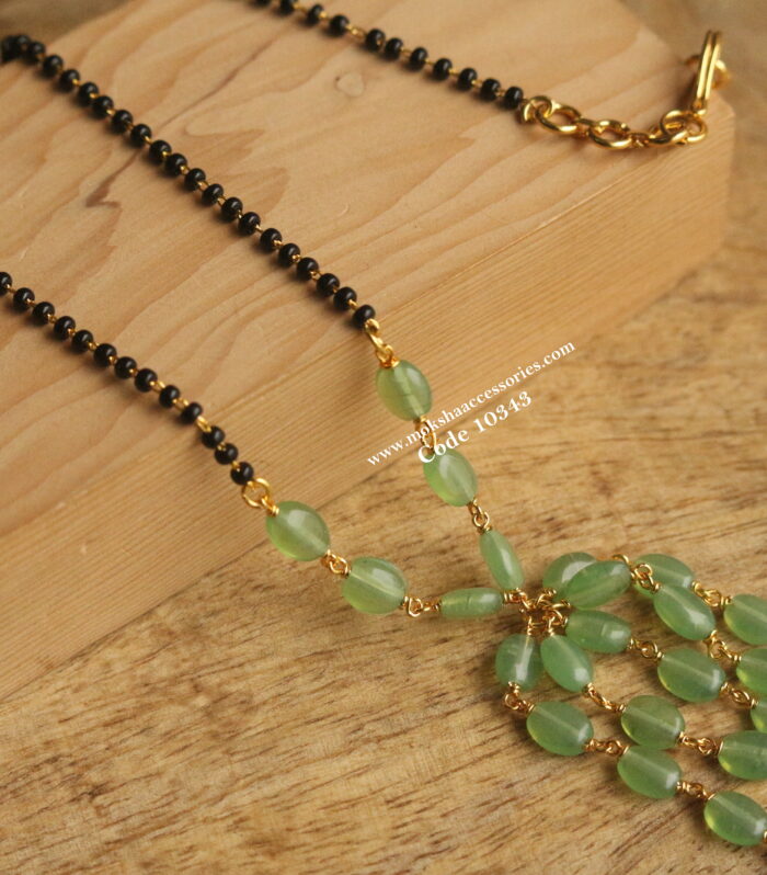 Black beads with onyx