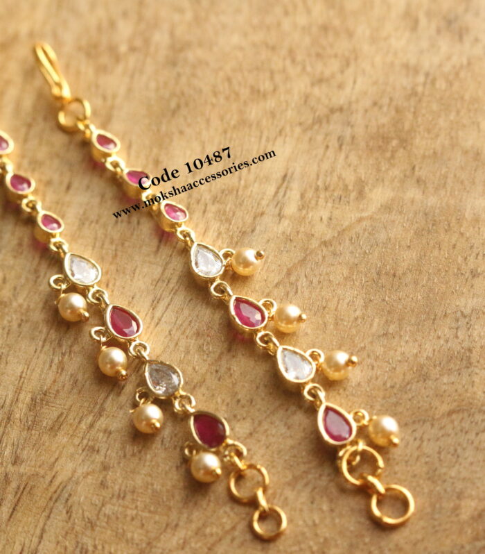 CZ straight ear chains