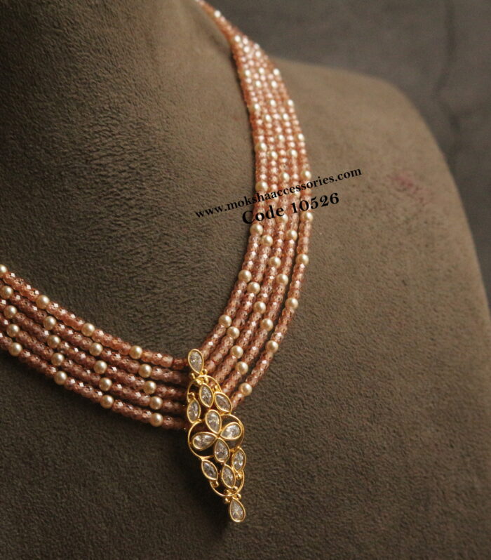 CZ pendant with real cz beads and sarvoski pearls