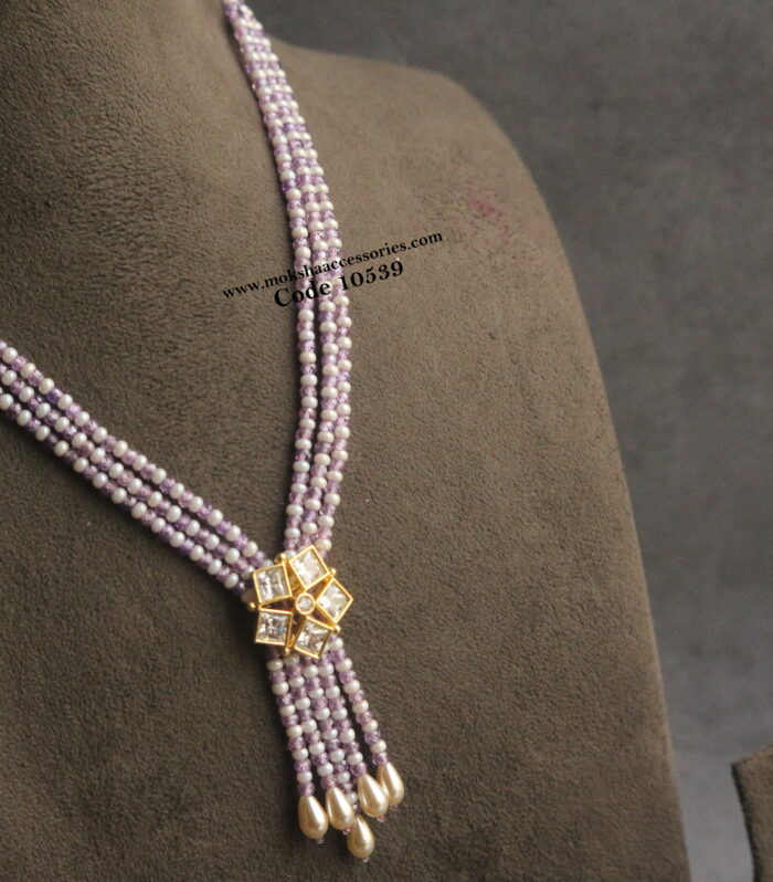 CZ pendant with real cz beads