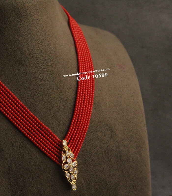 CZ pendant with corals