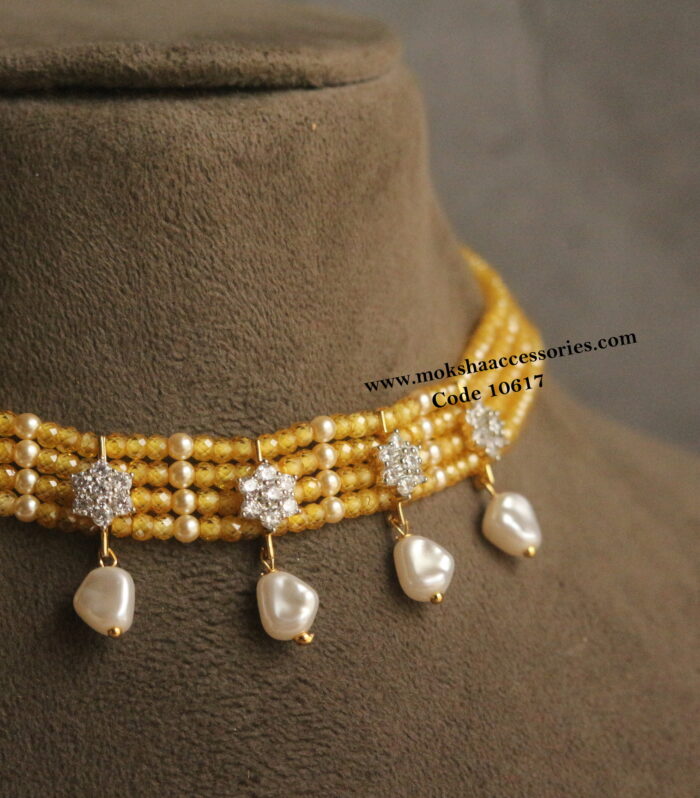 CZ pendants with real cz beads and pearl drops