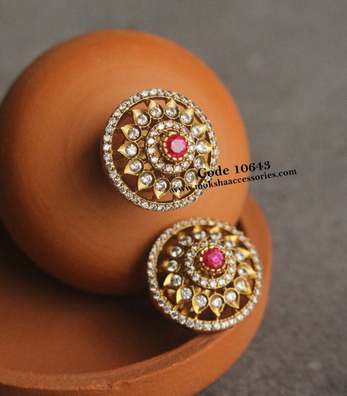 CZ studs with back screw
