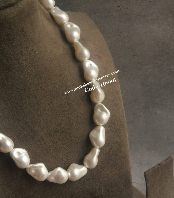 Fresh water baroque pearl mala