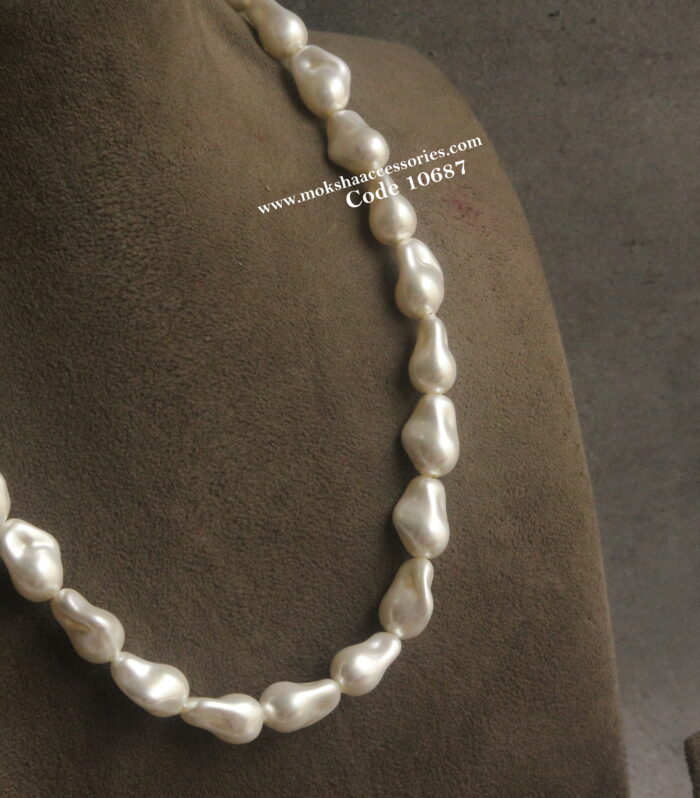 Fresh water baroque pearl mala