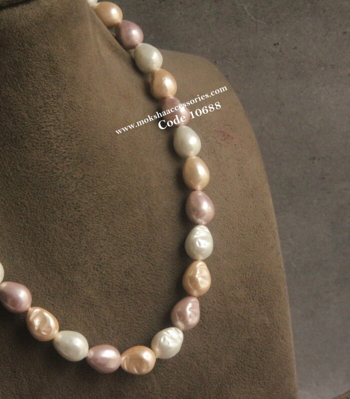 Fresh water baroque pearl mala